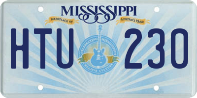 MS license plate HTU230