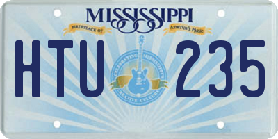 MS license plate HTU235