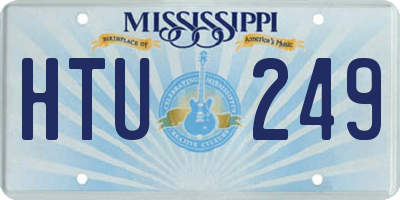 MS license plate HTU249