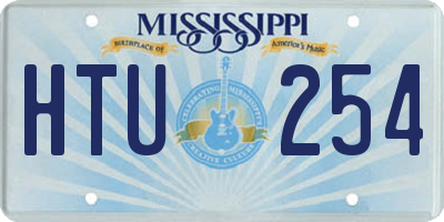 MS license plate HTU254