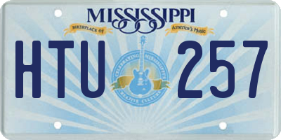 MS license plate HTU257