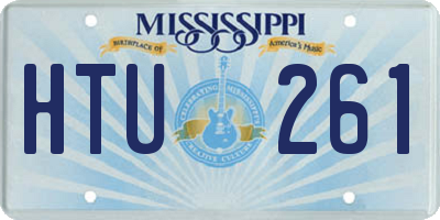 MS license plate HTU261