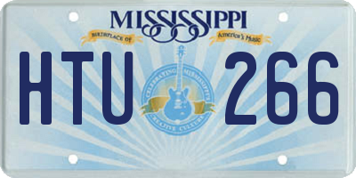 MS license plate HTU266