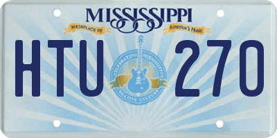 MS license plate HTU270