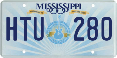 MS license plate HTU280