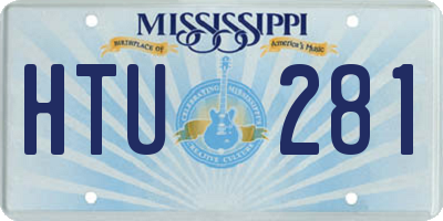 MS license plate HTU281