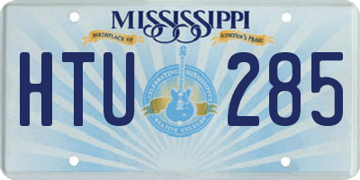MS license plate HTU285