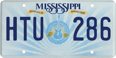 MS license plate HTU286
