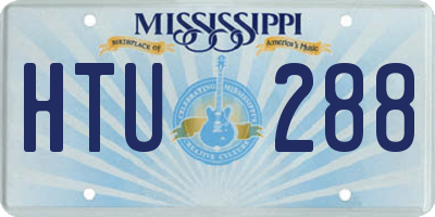 MS license plate HTU288
