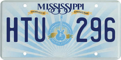 MS license plate HTU296