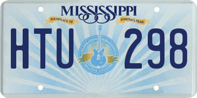 MS license plate HTU298