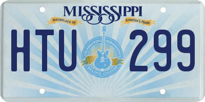 MS license plate HTU299