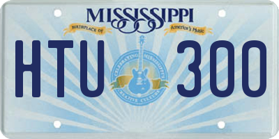 MS license plate HTU300