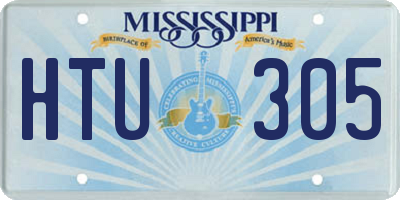 MS license plate HTU305