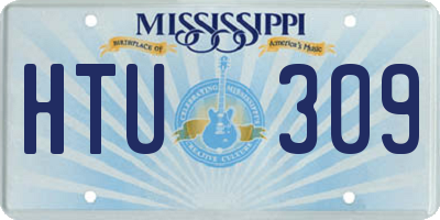MS license plate HTU309