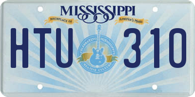 MS license plate HTU310