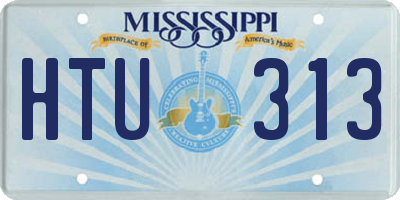 MS license plate HTU313