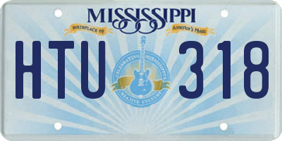 MS license plate HTU318