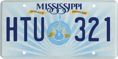 MS license plate HTU321