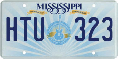 MS license plate HTU323