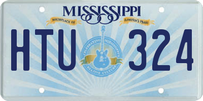 MS license plate HTU324