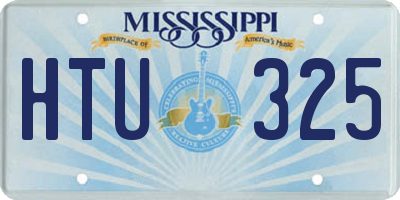 MS license plate HTU325