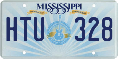 MS license plate HTU328