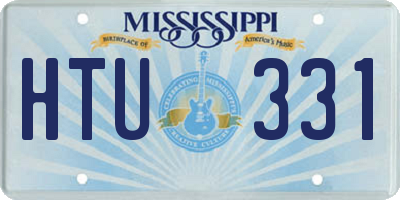 MS license plate HTU331