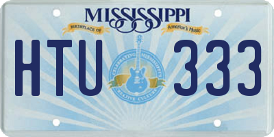 MS license plate HTU333