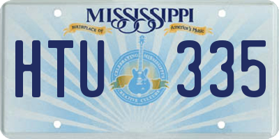 MS license plate HTU335