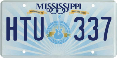 MS license plate HTU337