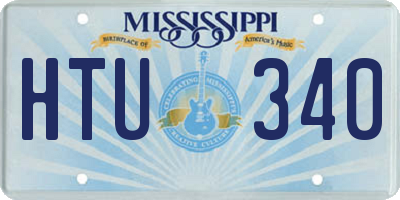 MS license plate HTU340