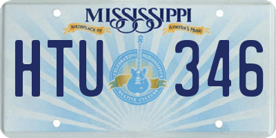 MS license plate HTU346