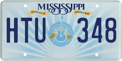 MS license plate HTU348