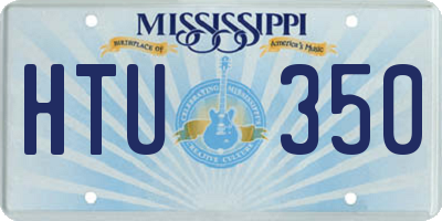 MS license plate HTU350
