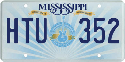 MS license plate HTU352