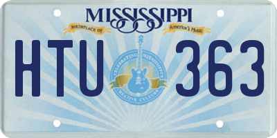 MS license plate HTU363
