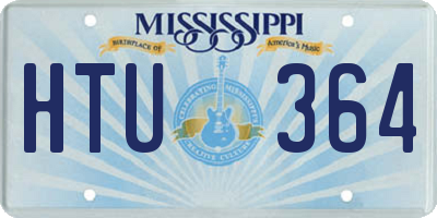 MS license plate HTU364