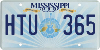 MS license plate HTU365
