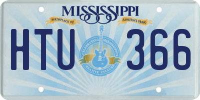 MS license plate HTU366