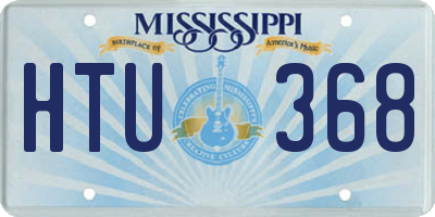 MS license plate HTU368
