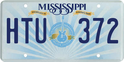 MS license plate HTU372
