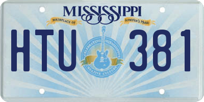 MS license plate HTU381