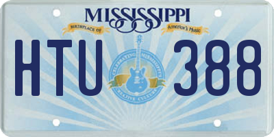 MS license plate HTU388