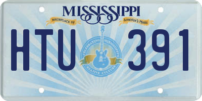 MS license plate HTU391