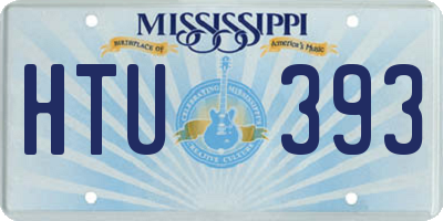 MS license plate HTU393