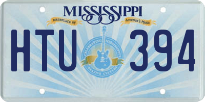 MS license plate HTU394