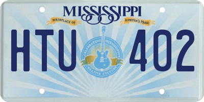 MS license plate HTU402