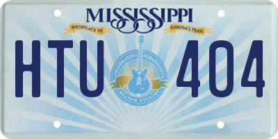 MS license plate HTU404