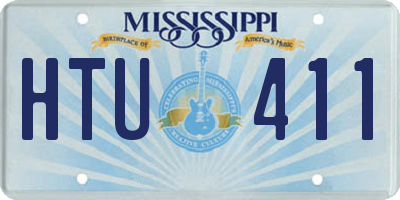 MS license plate HTU411
